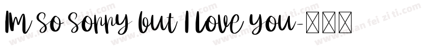 Im so sorry but I love you字体转换
